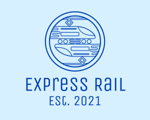 Train Railway Rail logo design