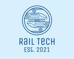 Train Railway Rail logo design