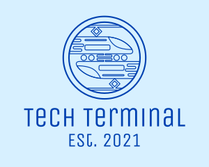 Terminal - Train Railway Rail logo design