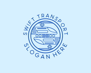 Train Railway Rail logo design