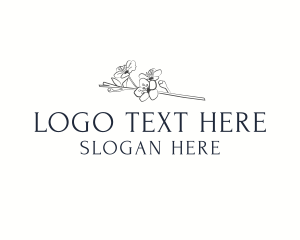 Commercial - Floral Blossom Wordmark logo design