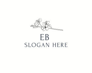 Serif - Floral Blossom Wordmark logo design