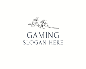 Blogger - Floral Blossom Wordmark logo design