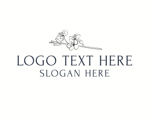 Floral Blossom Wordmark Logo