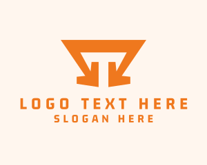 Logistic - Business Arrow Letter T logo design