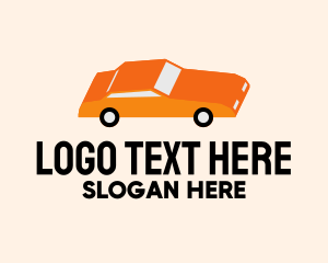 Orange Sedan Car Logo