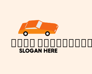 Racing - Orange Sedan Car logo design