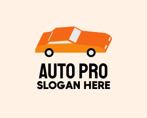 Isometric - Orange Sedan Car logo design