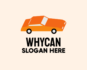 Car Hire - Orange Sedan Car logo design