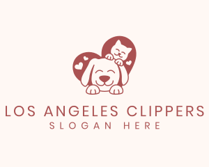 Pet Care - Cat Dog Heart logo design