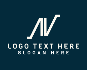 White - Company Business Letter N logo design