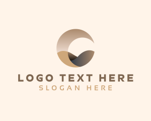 Wave Desert Letter C Logo