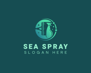 Sanitation Wiper Spray logo design