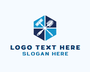 Squeegee - Bathroom Cleaning Brush logo design
