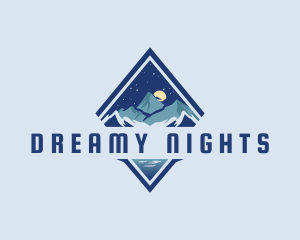 Night Mountain Peak logo design