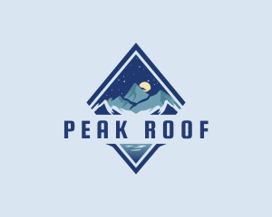 Night Mountain Peak logo design