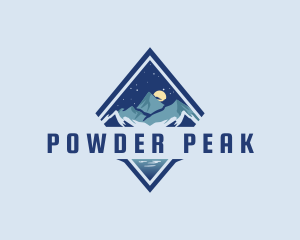 Night Mountain Peak logo design