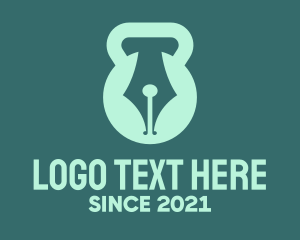 Writing - Kettlebell Pen Fitness Blog logo design