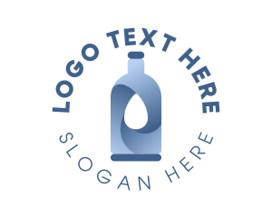 H2o - Bottle Water Drop logo design