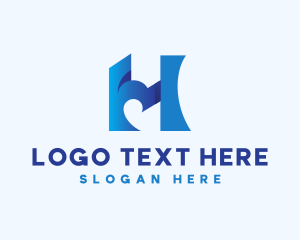 Financial - Modern Gradient Letter H logo design