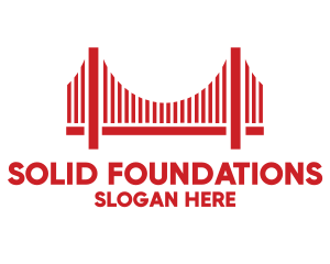 Red Suspension Bridge Logo