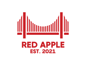 Red - Red Suspension Bridge logo design