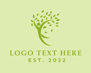 Healing - Human Tree Therapist logo design