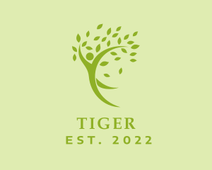 Vegetarian - Human Tree Therapist logo design