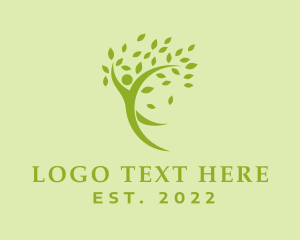 Relaxation - Human Tree Therapist logo design