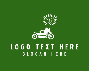 Plant - Tree Garden Lawn Mower logo design