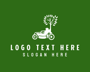 Tree Garden Lawn Mower Logo