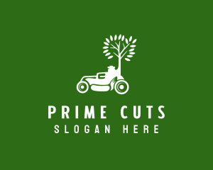 Tree Garden Lawn Mower logo design