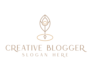 Blogger - Quill Writer Blogger logo design