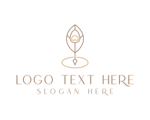 Blogger - Quill Writer Blogger logo design