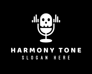 Tone - Skull Audio Microphone logo design