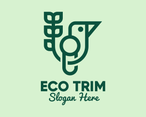 Green Eco Bird logo design