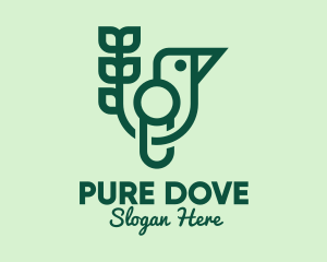 Green Eco Bird logo design