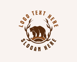 Forest - Wild Bear Forest logo design