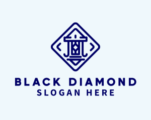 Blue Diamond House logo design