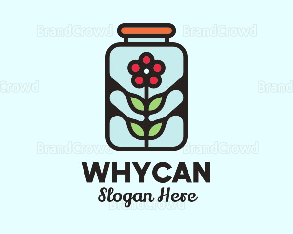 Jar Flower Preservation Logo