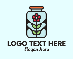 Ecology - Jar Flower Preservation logo design