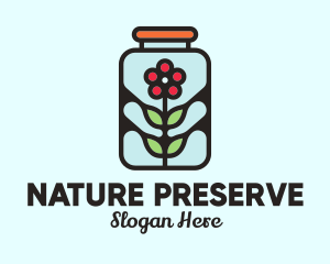 Preserve - Jar Flower Preservation logo design