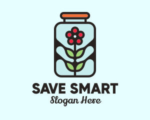 Save - Jar Flower Preservation logo design