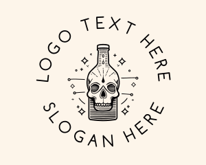 Skull - Skull Beer Brew Bottle logo design