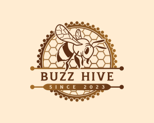 Hexagon Bee Hive logo design