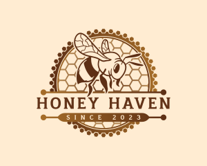 Hexagon Bee Hive logo design