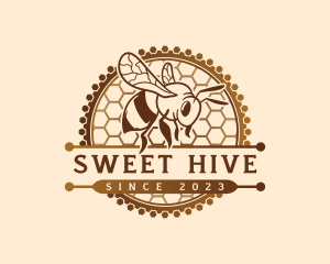 Hexagon Bee Hive logo design