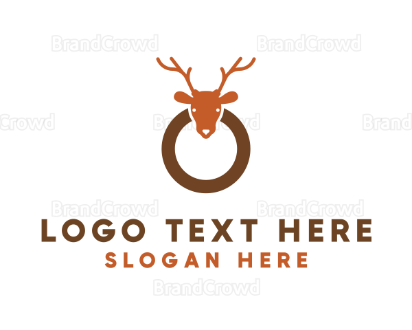 Deer Animal Ring Logo