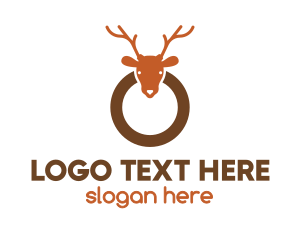 Toffee - Brown Deer Ring logo design