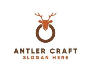 Deer Animal Ring logo design